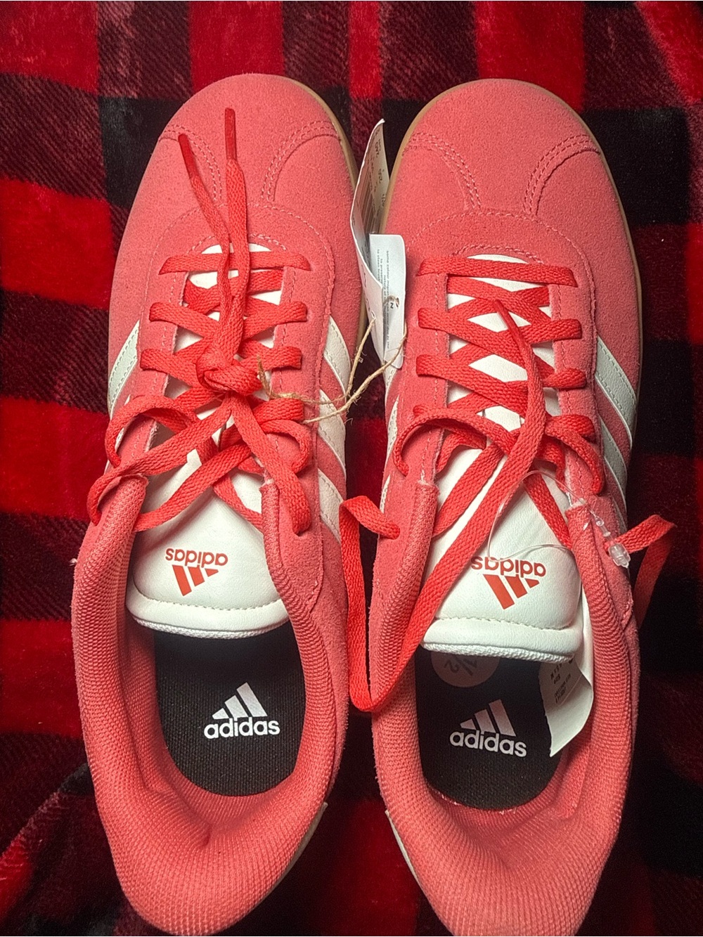 Adidas VL Court 3.0 Coral/Pink White Low Top Sneakers Women’s Size US 6.5 NWT